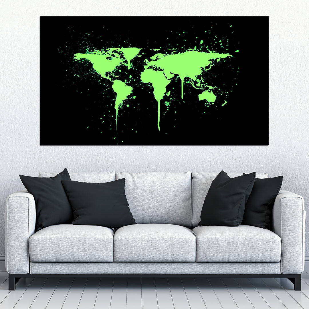 Global Paint Splatter - Canvas Print