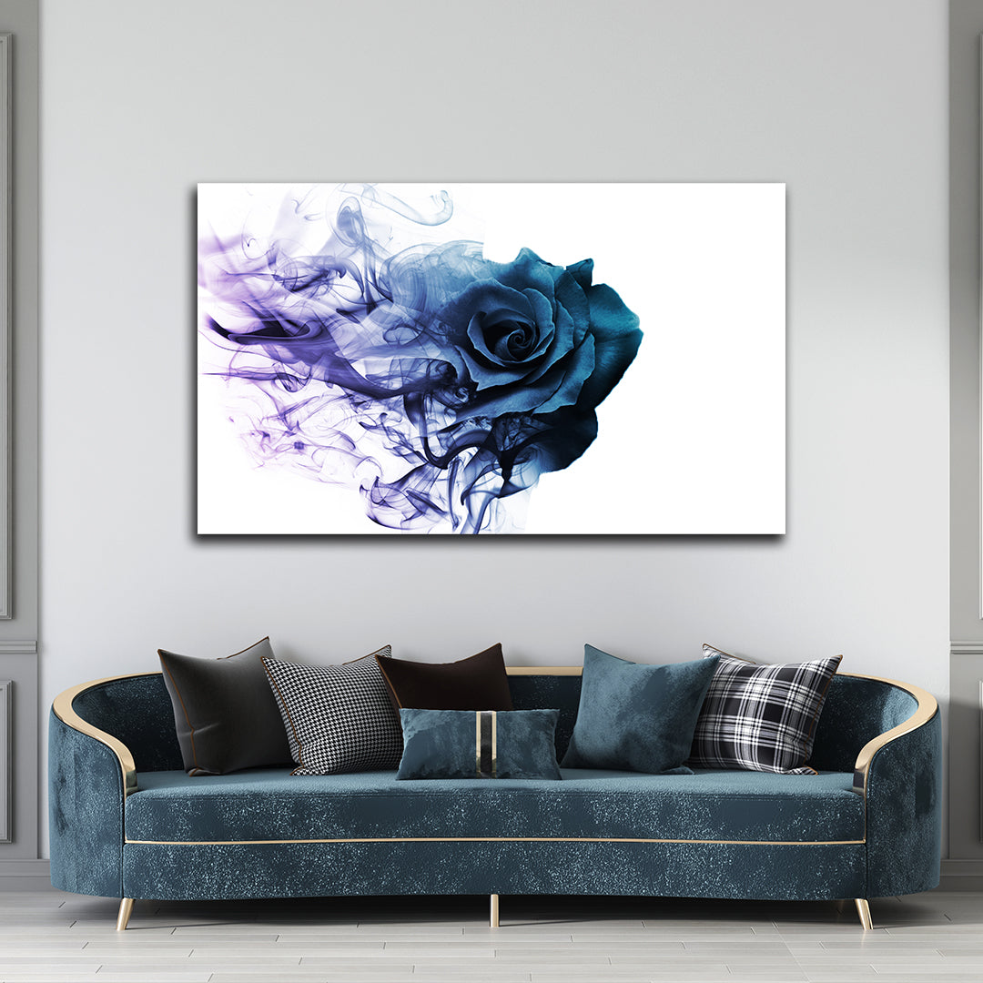 Blue Purple Rose - Canvas Print