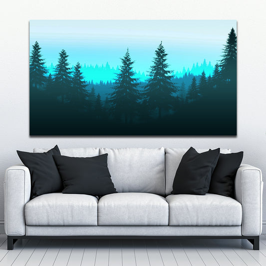 Forrest Minimalistic Style - Canvas Print