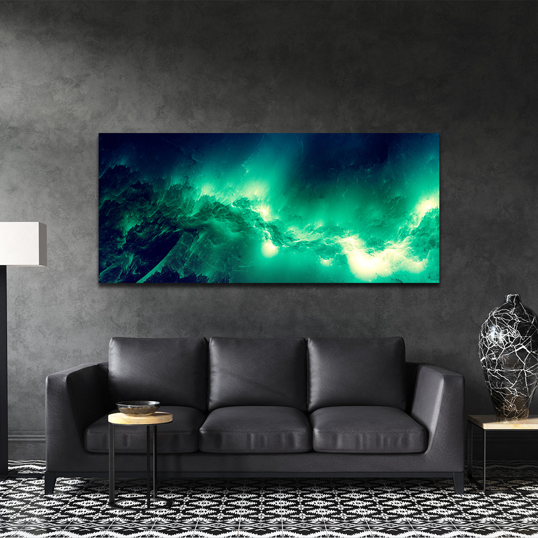 Abstract Green Glow - Canvas Print