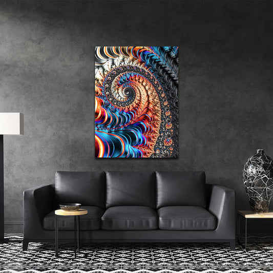 Metallic Spiral - Canvas Print