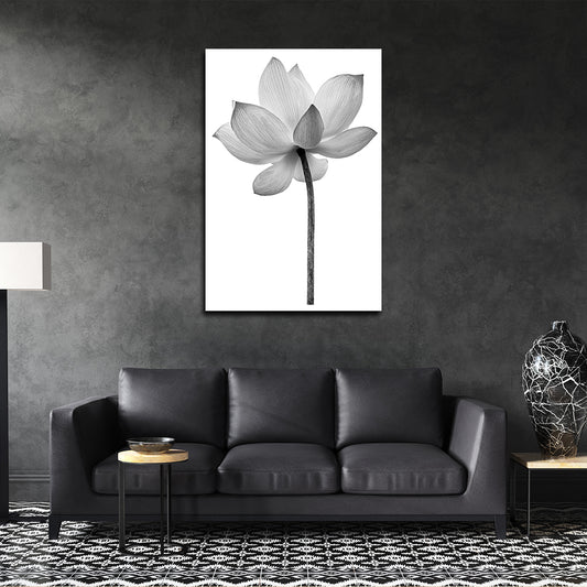 Monochrome Flower - Canvas Print