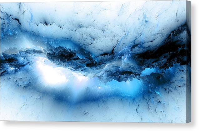 Arctic Blue Fractals - Canvas Print